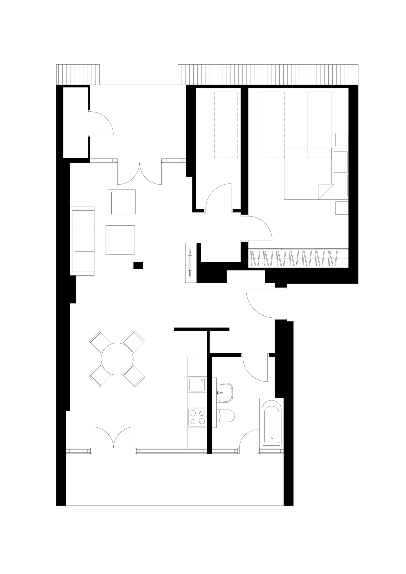 Grundriss: helle 2,5 Zimmer in allerbester Lage